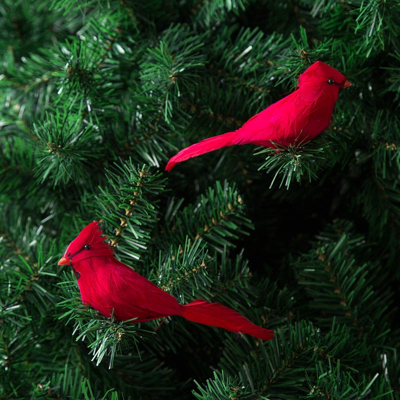 Ogrmar 12 Pack Red Birds Ornaments Handmade Artificial Birds Clip on Christmas Tree for Christmas Tree Wreaths Garland Decorations (Red) - Image 5